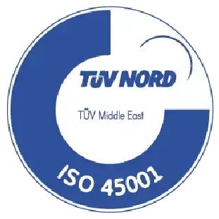 TUV Nord ISO 45001 certification badge