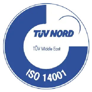 Badge de certification TUV Nord ISO 14001