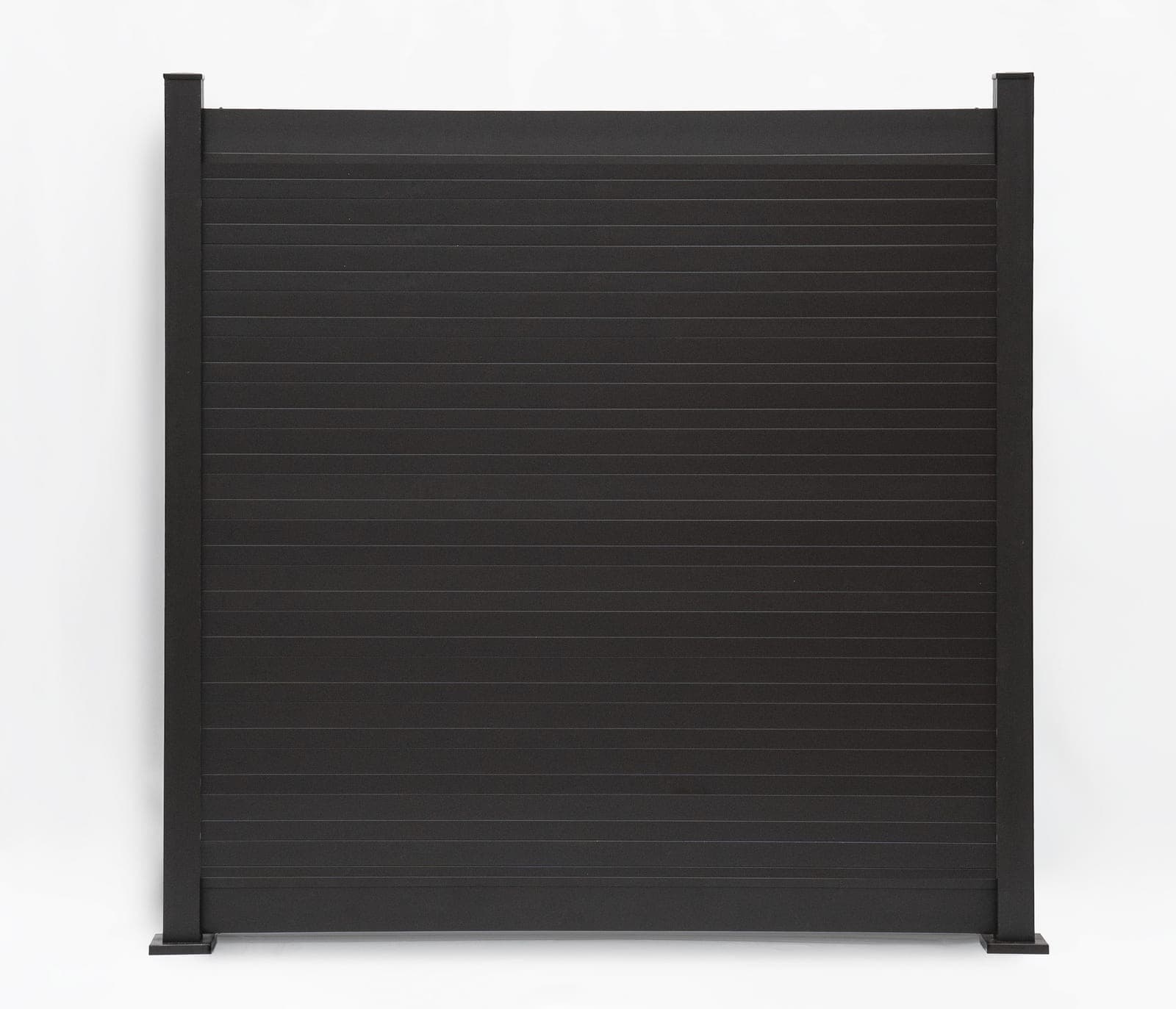 Panneau de clôture en aluminium Privacy horizontal Brun gris (PL-0598), vue arrière