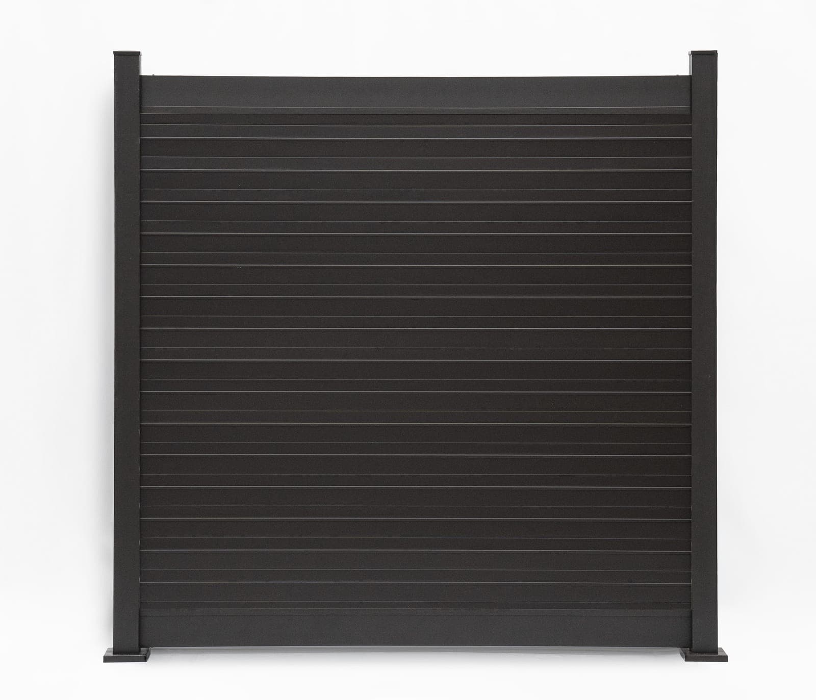 Panneau de clôture en aluminium Privacy Plus horizontal en brun gris (PL-0598), vue arrière