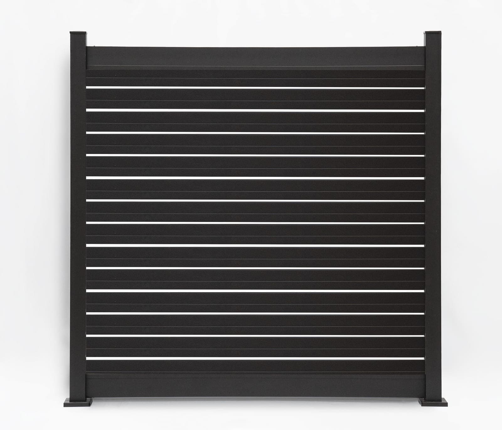 Panneau de clôture en aluminium Semi-Privacy horizontal Brun gris (PL-0598), vue arrière