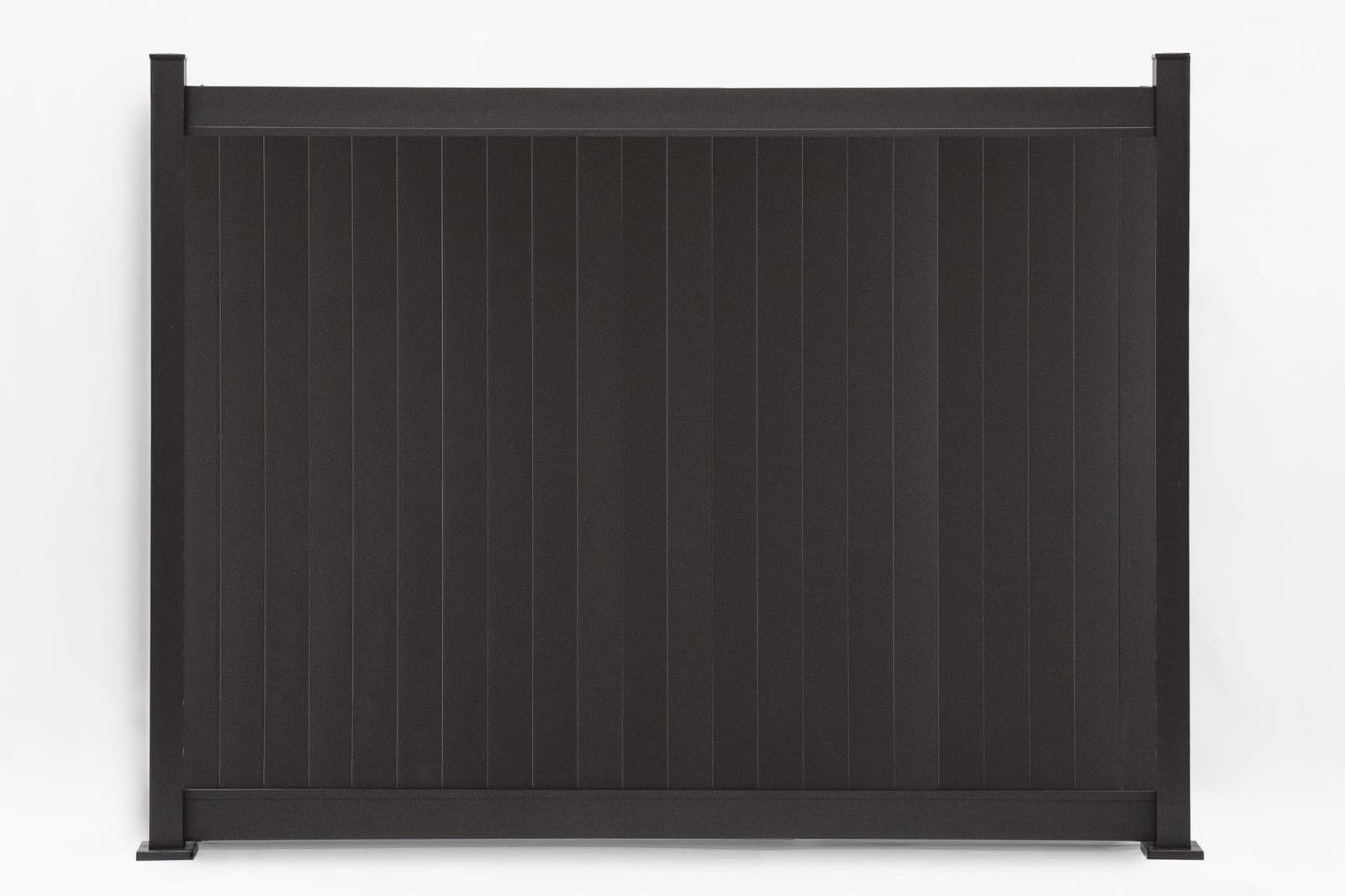 Panneau de clôture en aluminium Privacy vertical Brun gris (PL-0598), format de 8 pi de largeur x 6 pi de hauteur