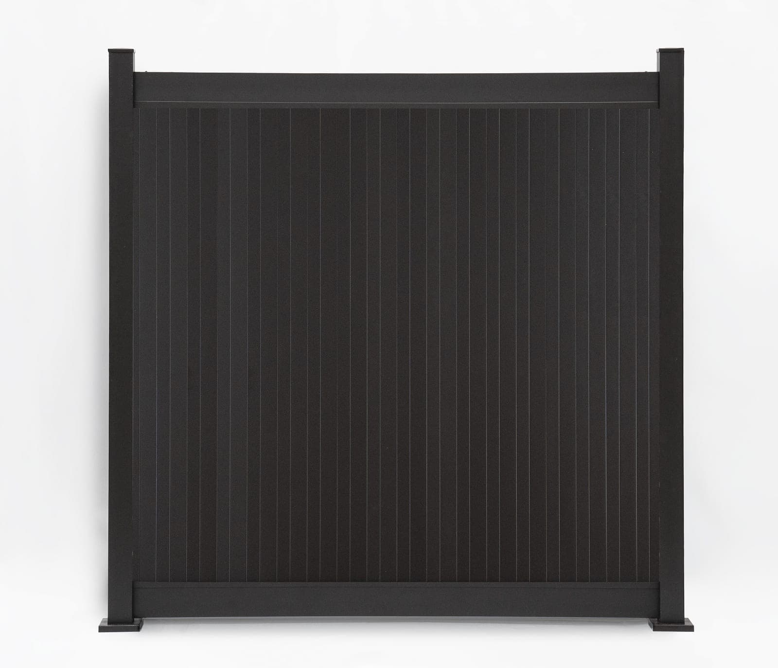 Panneau de clôture en aluminium Privacy vertical Brun gris (PL-0598), vue arrière