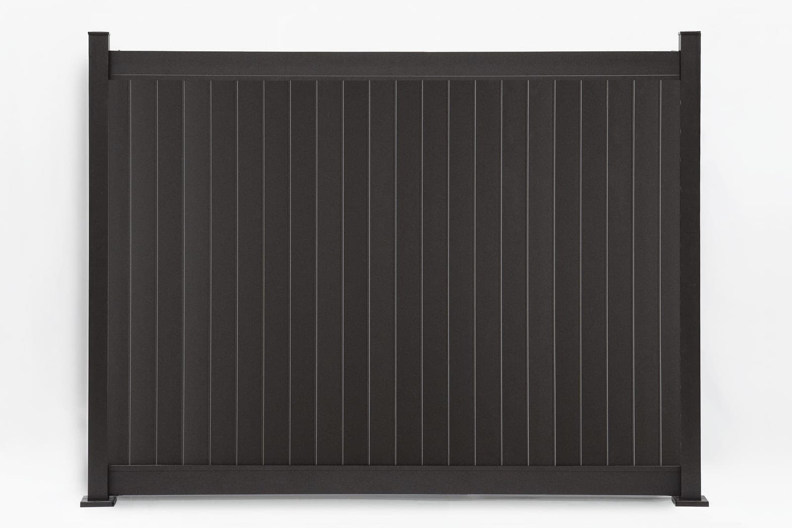 Panneau de clôture en aluminium Privacy Plus vertical en brun gris (PL-0598), dimensions de 8 pi de large x 6 pi de haut