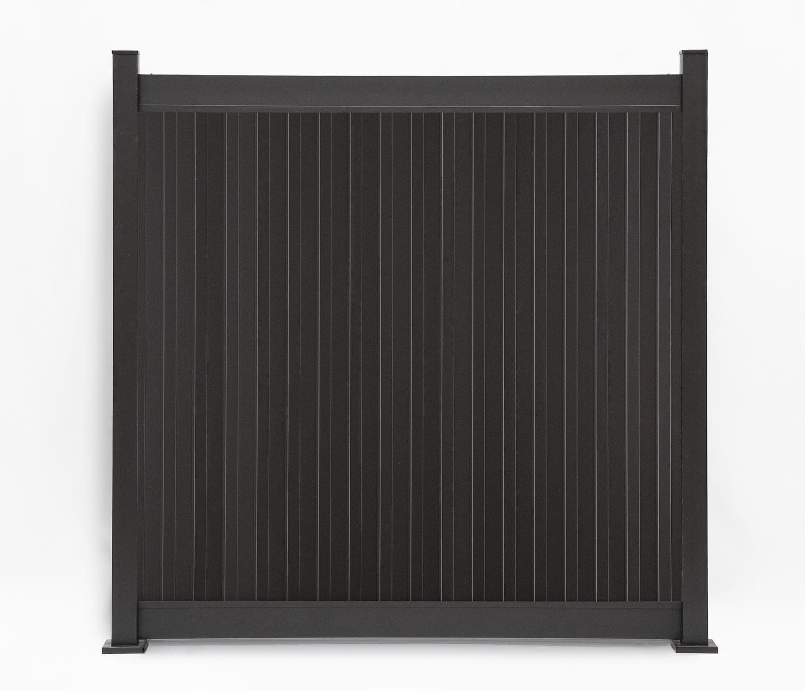 Panneau de clôture en aluminium Privacy Plus vertical en brun gris (PL-0598), vue arrière