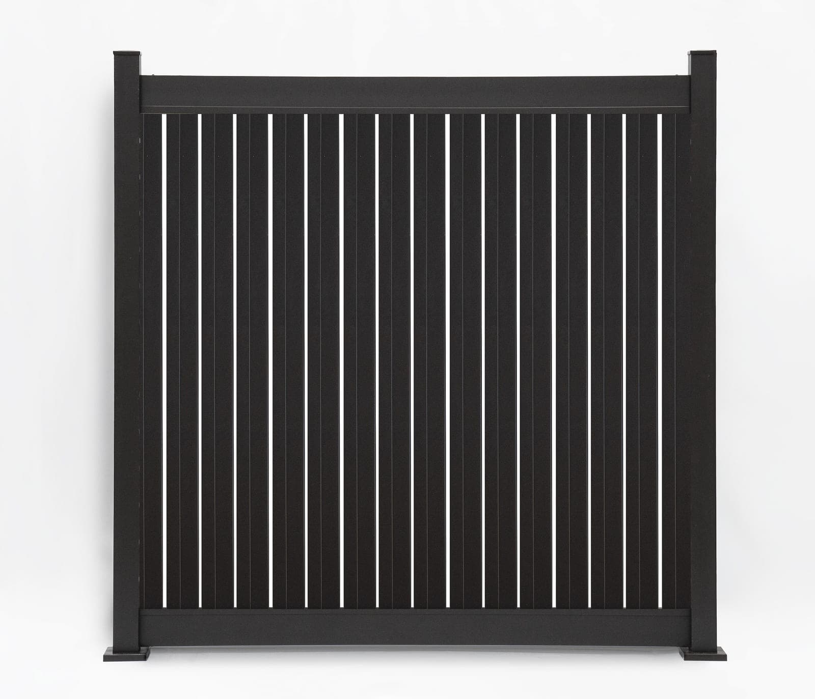 Panneau de clôture en aluminium Semi-Privacy vertical Brun gris (PL-0598), vue arrière