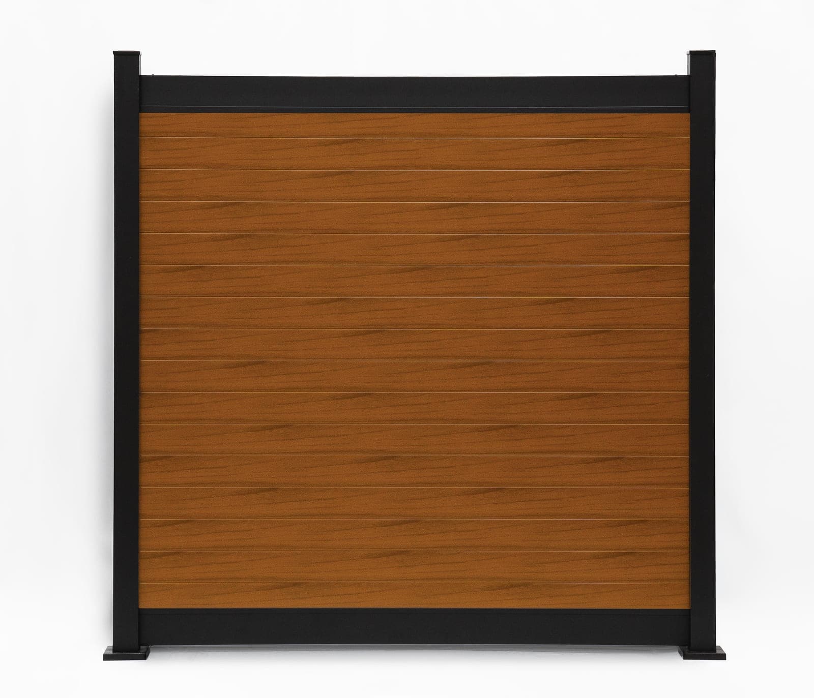 Panneau de clôture en aluminium Privacy horizontal Noyer (WU-0112)