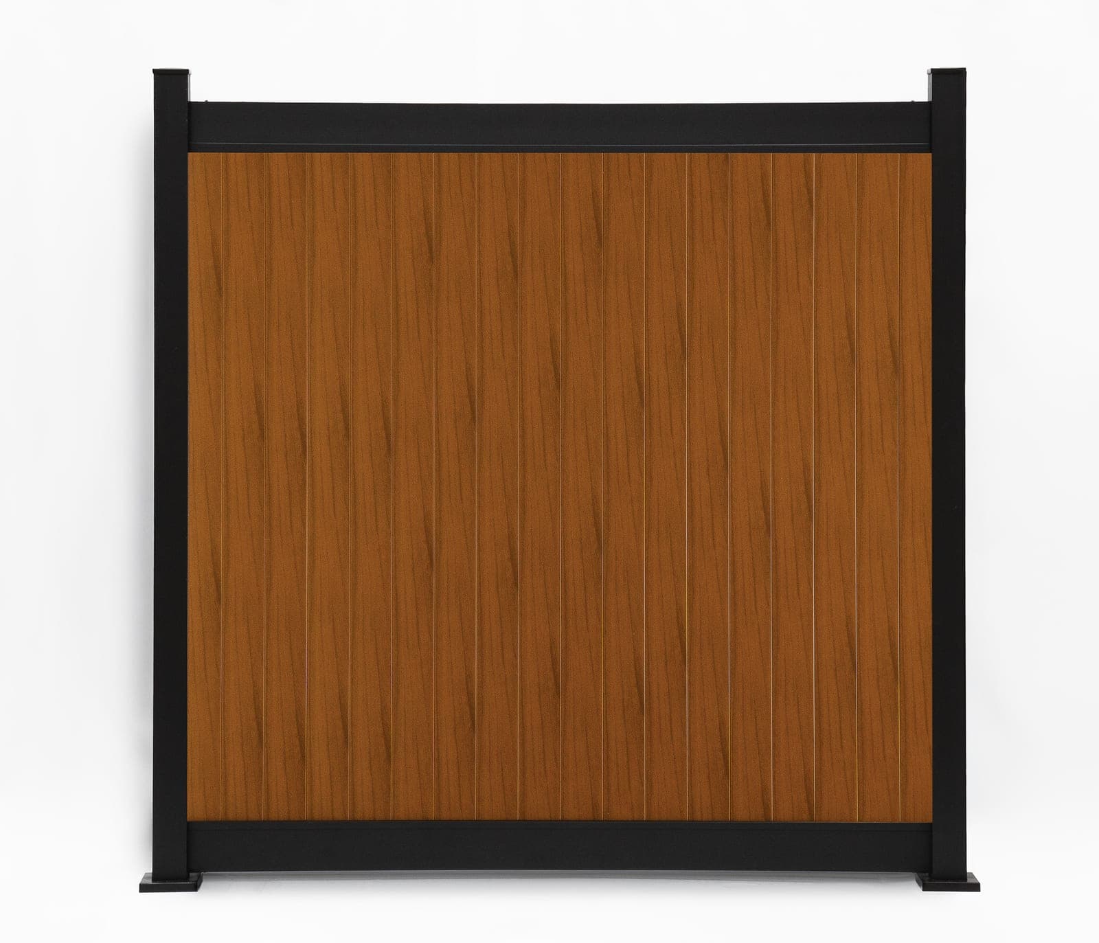 Panneau de clôture en aluminium Privacy vertical Noyer (WU-0112)