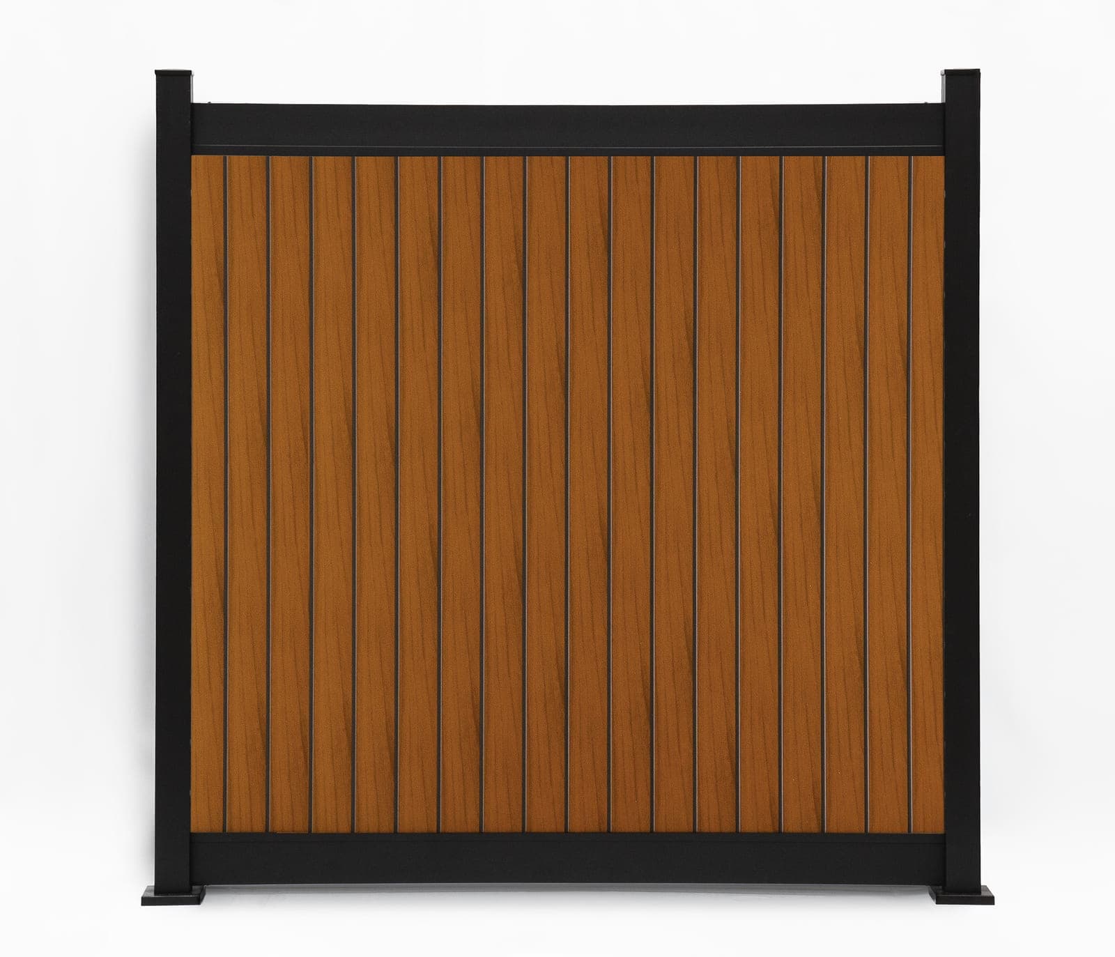 Panneau de clôture en aluminium Privacy Plus vertical en noyer (WU-0112)