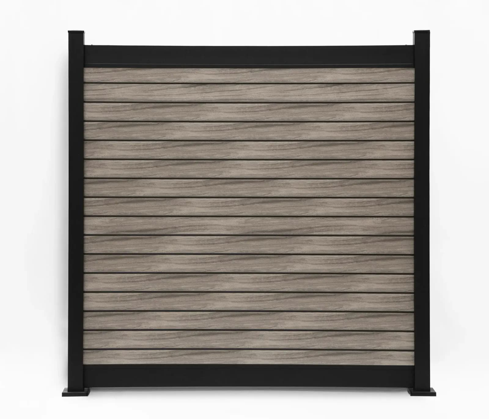 Panneau de clôture en aluminium Privacy Plus horizontal en noyer gris (WU-0201)