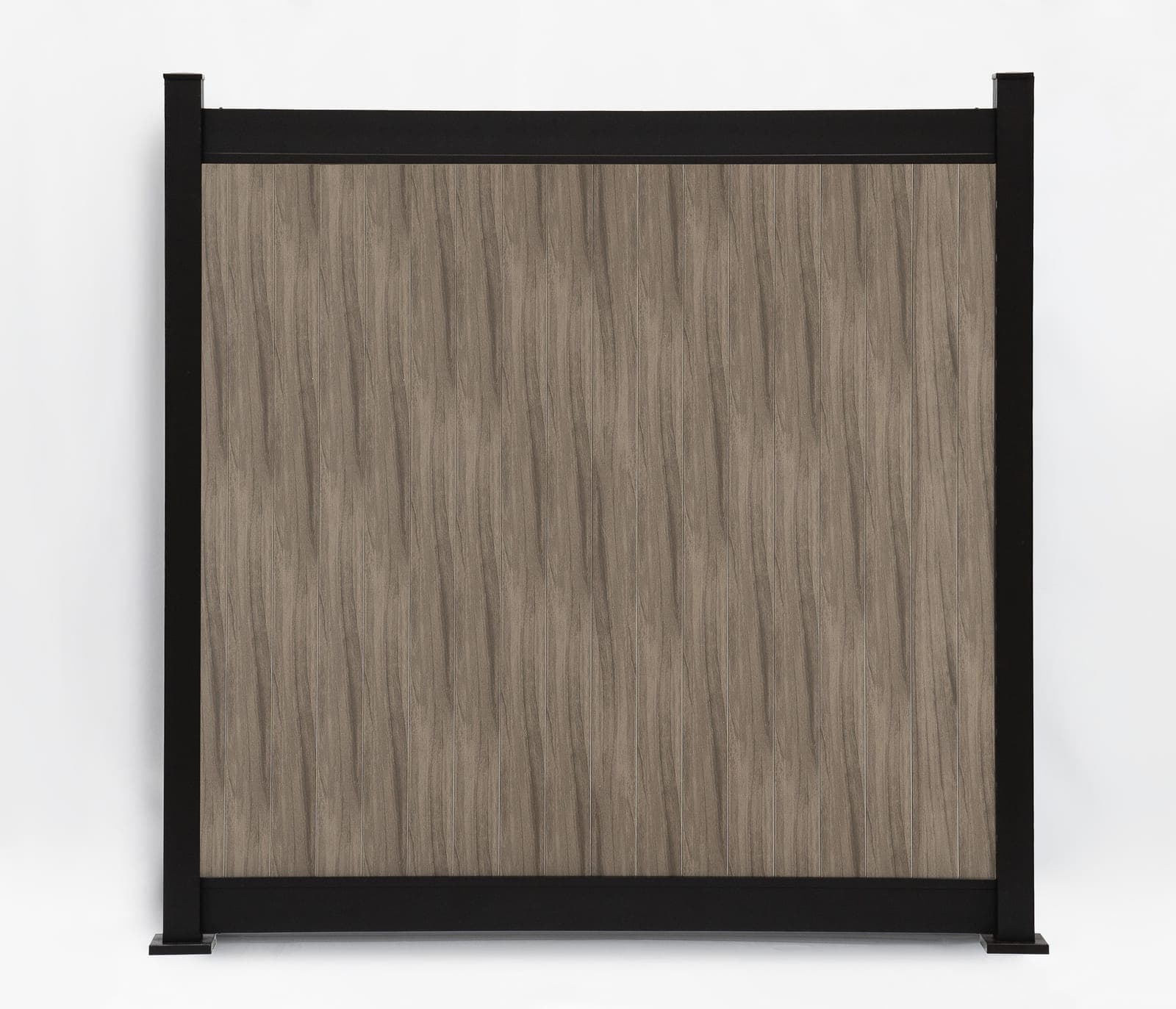 Panneau de clôture en aluminium Privacy vertical Noyer gris (WU-0201)