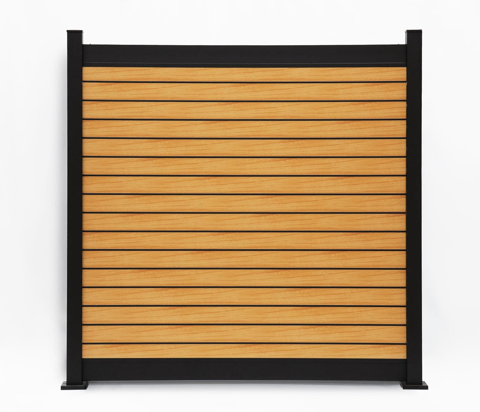 Panneau de clôture en aluminium Privacy Plus horizontal en noyer naturel (WU-0384)