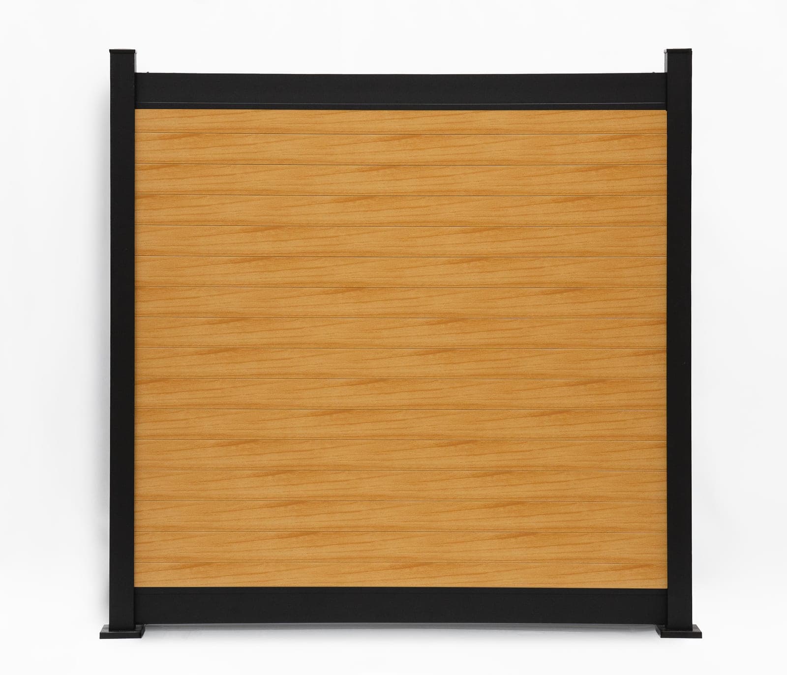 Panneau de clôture en aluminium Privacy horizontal Noyer naturel (WU-0384)