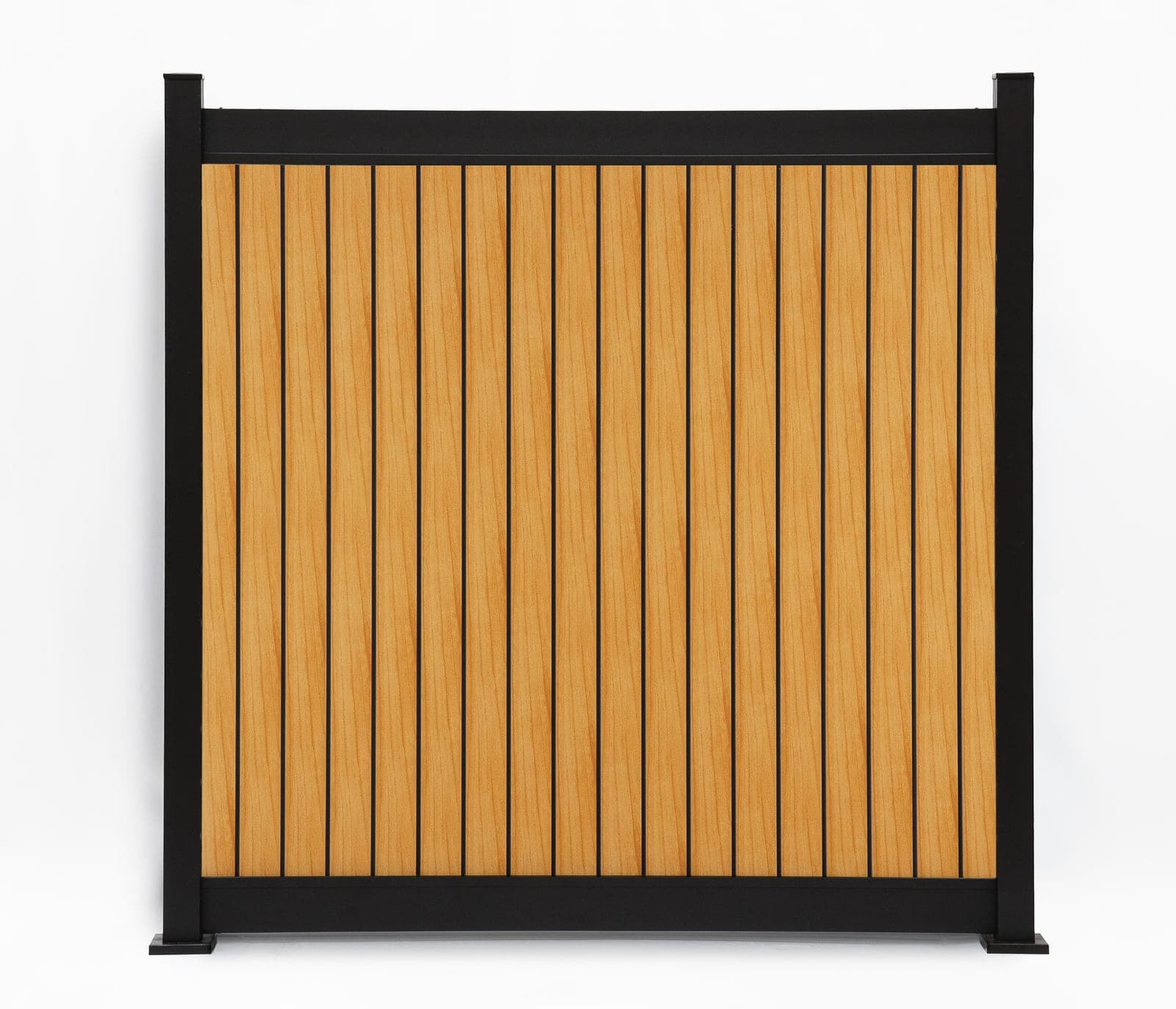 Panneau de clôture en aluminium Privacy Plus vertical en noyer naturel (WU-0384)