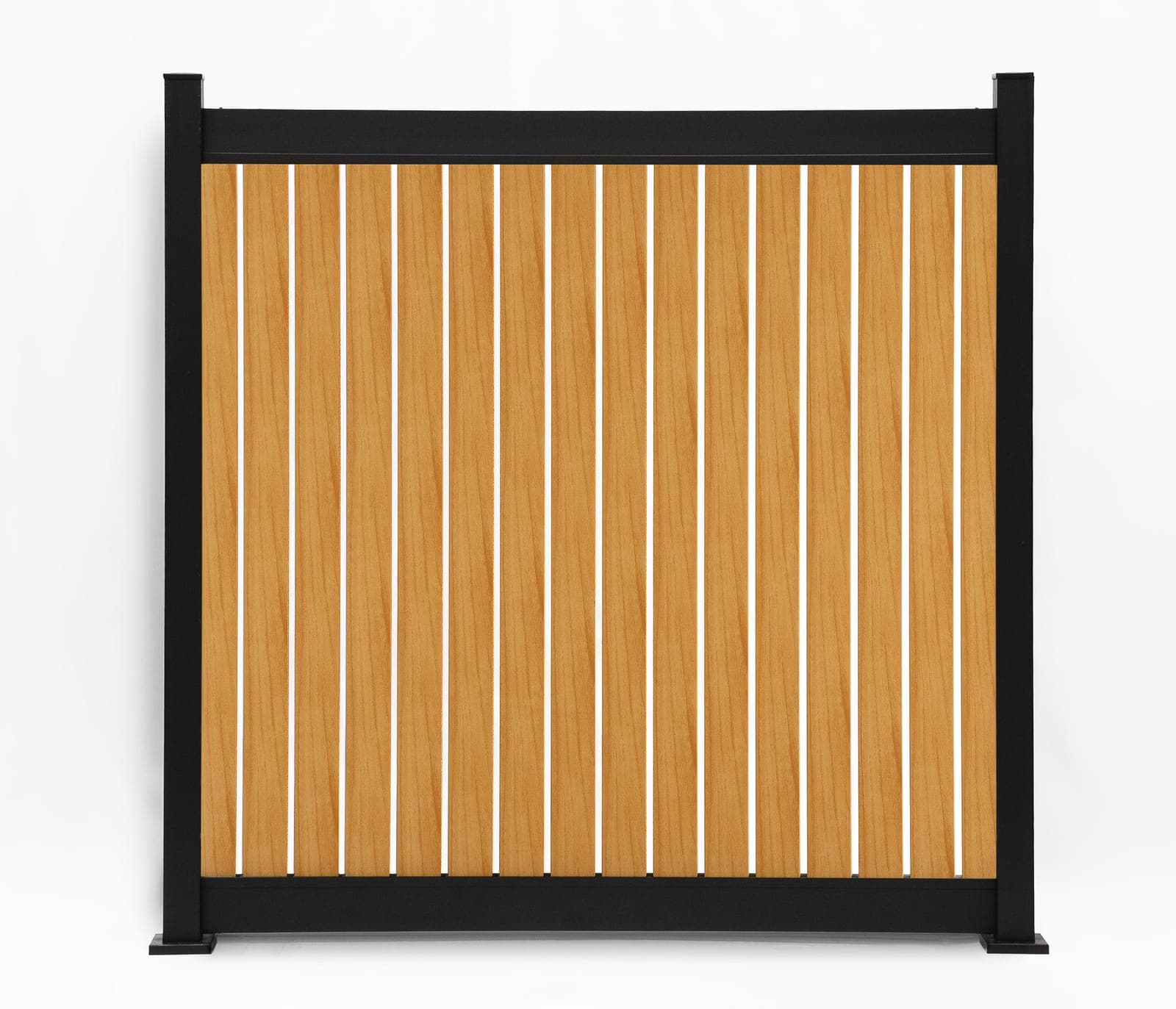 Panneau de clôture en aluminium Semi-Privacy vertical Noyer naturel (WU-0384)