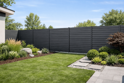 aluminum fence cost for privacy panels installed in a Canadian backyard